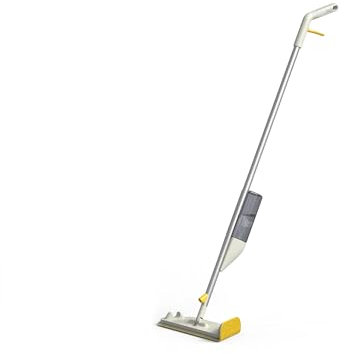 Joseph Joseph CleanTech Mopa Fregona con Spray Pulverizador 2 en 1, Paño de Microfibra Lavable, Cepillo para Limpieza de Suelos, Gatillo Fácil de Usar, Botella Recargable