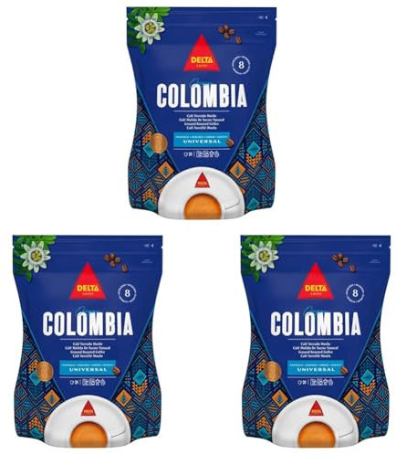 Delta Cafés Bio Origen Colombia - Café Molido Certificado - Notas Suaves y Aterciopeladas con Leves Matices Cítricos - 220 g (Paquete de 3)