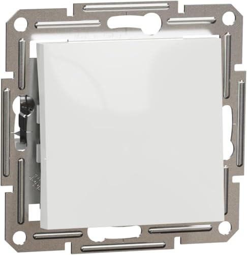 Schneider Electric Asfora Wippschalter, Unterputz, Schraubklemmen, 10AX, 250V, weiss, Artikelnummer EPH0170121D, 5 Stück