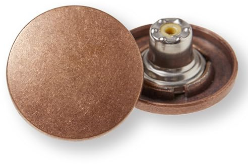 Metalmate Alloy Jeans Button for Replacement,Super Hard,Quick Install,No Sewing,Skin&Clothes Protected,with Screw and Tool(Copper) 20mm 10pcs