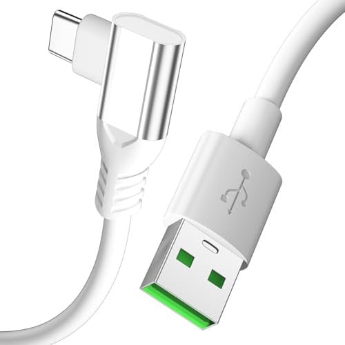 80W SUPERVOOC Charger Cable for OPPO,1M USB A to USB C Fast Charging Cable Right Angle TypeC Cord VOOC Lead for Find X8 X5 Pro X5 X3 Lite/Reno 13 12 Pro 12F 11 10 Lite/A80 A60 A54/OnePlus 13 12 Nord