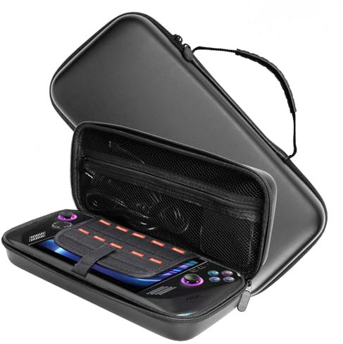 QJONSIU Hülle Kompatibel mit Asus ROG Xbox Ally, Stoßfest Harte Schutzhülle Handheld Tasche Case, Tragetasche Reisefreundlich-Schwarz
