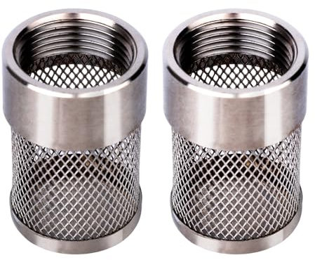 Tinoaly 2pcs 25mm Inlet Suction Strainer Mesh Filter, Stainless Steel Garden Hose Screen Filter for Livewell Pump Industrial Plumbing Sprayer & Irrigation Systems