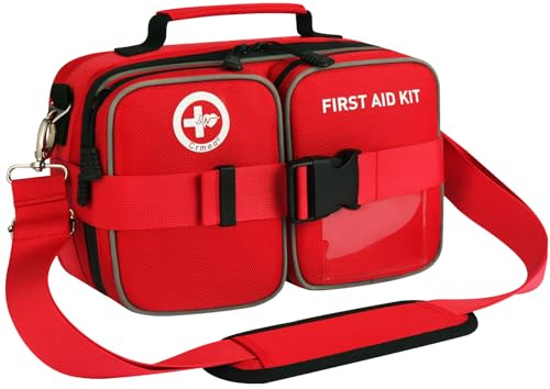Crmea 516 Piece First Aid Kit for Car, Travel & Home, FSA Eligible HSA Items - Large Professional Waterproof Compact Labeled Emergency Kit with Molle Shoulder Strap for Camping, Hiking & Survival