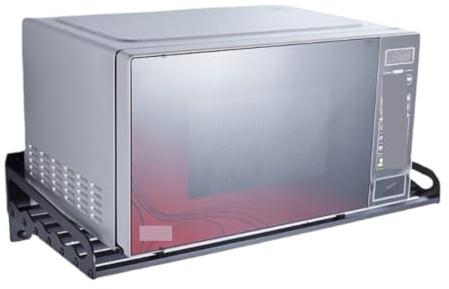BOGAZY Range Micro-Ondes Étagère Murale for Four À Micro-Ondes, Support De Comptoir Cuisine, Installation Trous Perçage Étagère Cuisine(50cm)