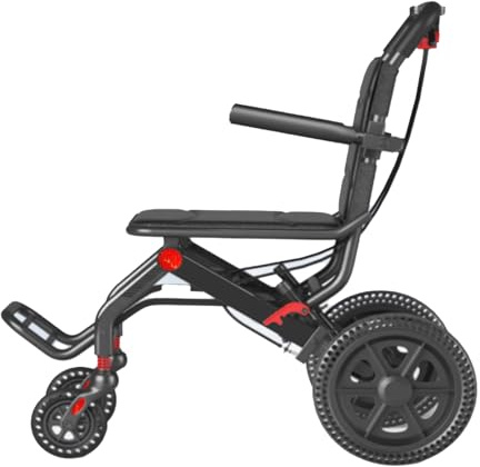 Rollstuhl für alle Gelände, leicht, zusammenklappbar, Transportstuhl, tragbarer Aluminium-Legierung, Outdoor-Renn-Rollstuhl
