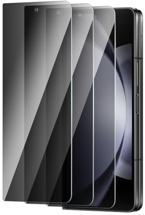 QZYWIKA Privacidad protector pantalla, Para Samsung Galaxy Z Fold 5/fold 4 3 unidades Dureza 9H+ Anti-mirones Anti-Arañazos Contra Impactos, Instalación fácil