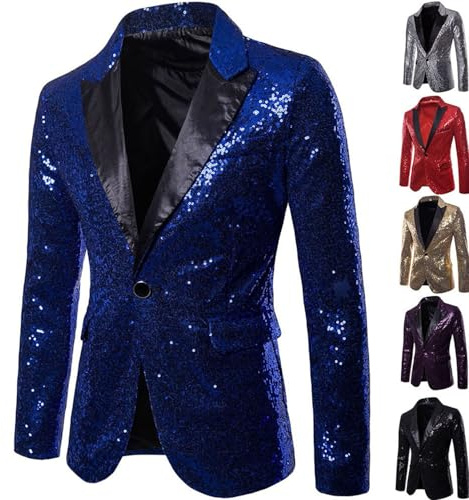 Glitzer Anzug Herren, Glitzer Sakko, Pailletten Sakko Herren, Glitzer Jacket, Karneval Anzug für Männer, Pailletten-Anzugjacke, Fasching Jacke, Disco Outfi