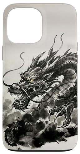 Fierce Japanese Dragon Ryu Sumi-e Ink Art Case for iPhone 13 Pro Max
