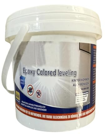 Générique Résine Époxy Autolissant Haute Brillance – Revêtement Sol Marbre Effet Antidérapant – Peinture Béton Carrelage Bois Pour Garage Atelier – Résistance Et Aspect Marbre Naturel
