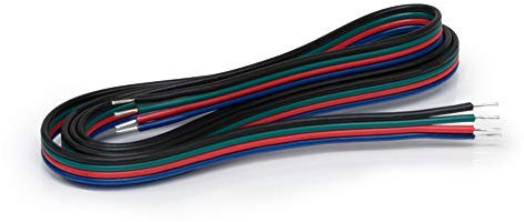 3 Meter langes 4 Pol RGB Kabel 4x0,6mm Verlängerung für RGB LED Streifen Strip Leiste Band (3m)