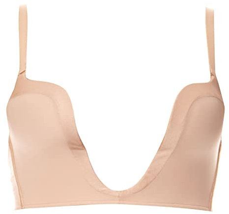 Wonderbra Women Ultimate Plunge Bra, Beige, 34F