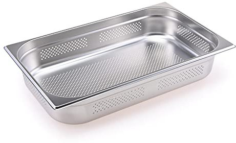 TeknoStahl GN Behälter Gastronorm 1/1 Edelstahl perforiert (100 mm)