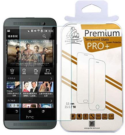Gorilla Tech Premium Tempered Glass Screen Protector for HTC One M9 Invisible Shield Cover 9H Hardness Crystal Clear HD Quality Shatter and Scratch Resistant 3D Touch Compatible LCD Screen Guard