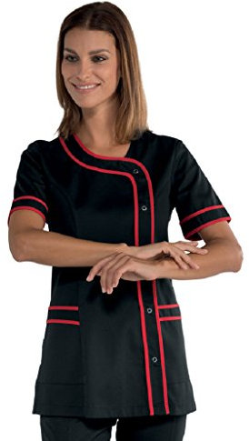 Isacco Damen Kasack Brasilia schwarz/rot Gr. L