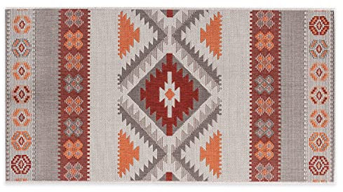 In- und Outdoor-Teppich Warm Nordic Pattern 80x150cm Kunststoff für Innen und Außen