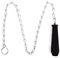 White Hinge Limited Thick Black Rubber Pull Flush On 24 Chain | Ideal for High Level Toilet Cisterns