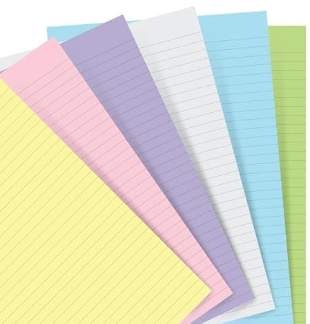 Filofax Notebook Pocket Nachfüllung Pastel liniert