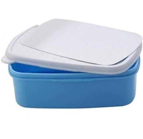 BrolloGroup Box Porta Merenda Bianco Azzurro o Rosa Personalizzabile con Foto PS 10797 (Bianco/Azzurro)