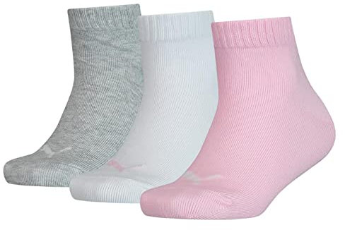 PUMA Mixte enfant Quarter Plain Chaussettes , Rose, 27-30
