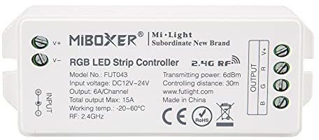 Miboxer Milight Controller 2.4G Funk LED Controller FUT043 RGB 12-24V 3 Kanal für LED Produkte