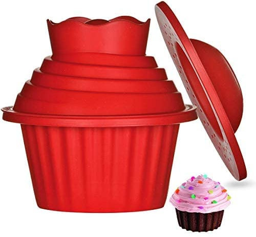 Große Cupcake Backform - ZSWQ Extra XXL Muffinform Giant Cupcakes Silikon Form für Torten, Muffins und Deko