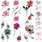 10 Sheets Flower Temporary Tattoo Sticker By Yesallwas Tattoo Transfer Rose Design Tattoos Girl Arm Body Art Sexy Fake Tattoo