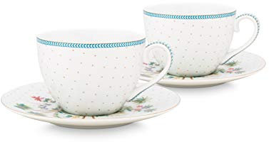 PIP STUDIO 51004119 Jolie Dots Gold Tasse & Untertasse Set2