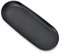 Peakpet Edelstahl Serviertablett Schwarz Schmuck Ständer Ovale Kosmetik Tabletts Kerzen Teller Butterdose Süßigkeiten Snacks Tablett (22.8x9.5cm)
