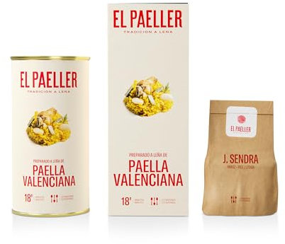 EL PAELLER - Préparation de Paella Valenciana | Cuisiné Artisanalement au Feu de Bois | Ingrédients 100% Naturels | Pour 2-3 Personnes | Facile à Préparer en seulement 18 Minutes | Sans Gluten