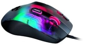 Roccat Kone XP - Gaming-Maus mit 3D-Beleuchtung und optischem Sensor mit 19.000DPI, Krystal 4D-Mausrad, Multi-Button-Funktionalität und AIMO RGB-Beleuchtung, schwarz