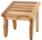 EcoDecors, Poggiapiedi da doccia in legno di teak Poggiapiedi da doccia, sgabello da bagno, piccolo sgabello da doccia per gambe da barba, panca da doccia, sgabello da doccia, sgabello da doccia in
