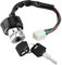 Bouton d'allumage de voiture, accessoire d'allumage de voiture, interrupteur automobile de remplacement pour voiture moto 6 fils en prise 9 broches interrupteur d'allumage 3 positions 2 clés