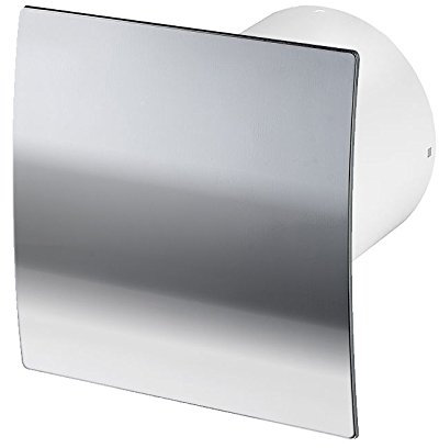 Prostko LTD Bathroom Extractor Fan - 100mm, 125mm - Pull Cord, Timer, Humidity Sensor - Silent - Turbo (125MM / 5 Turbo KWT with Timer, Chrome - PEH)