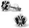 EYS JEWELRY Ohrstecker Damen Lilie 'Fleur de Lys Lis' 925 Sterling Silber oxidiert Damen-Ohrringe
