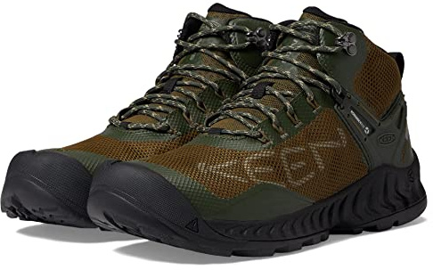 KEEN Herren NXIS Evo Mid Waterproof Wanderstiefel, Forest Night/Dark Olive, 44 EU