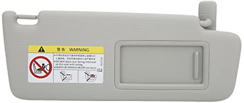 Aramox Visera Parasol Derecha, Visera Parasol Interior Delantera para Automóvil Reemplazo de Tela de Plástico ABS Derecho Gris para MK7 2014-2017 OE: 5GG010029