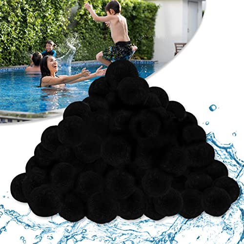 LARS360 Filterbälle 700g, Pool Filterkugeln, Filtersand Ersatz, Schwarz | 700g Filterbälle, Ersetzt ca. 25kg Filtersand, Waschbar, Wiederverwendbar, für Pool, Sandfilteranlagen & Aquarium