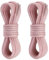Yusimu Lacets Ronds Cirés Haute Qualité - Rose Clair, 2,5mm Fins, Pour Chaussures Habillées, Oxfords, Brogues, Derby - Hommes & Femmes, 110 cm - 2 Paires