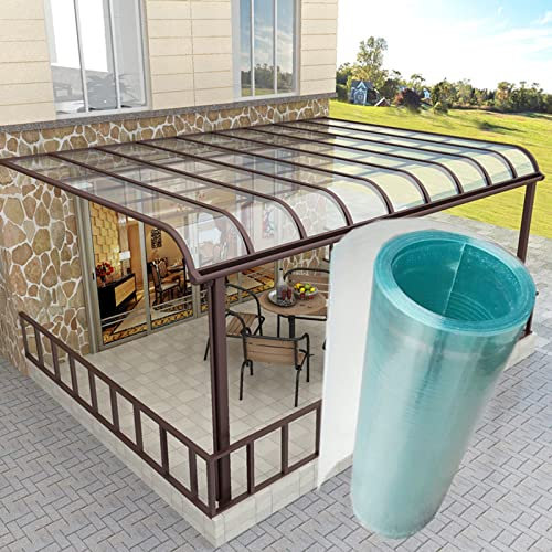 LFFH Polycarbonate Roofing Sheet,0.8mm Outdoor Greenhouse Rain-Proof Daylighting Panels Pergola Waterproof Wall Panel For Sunroom (Color : Clear, Size : 1.5x30M)