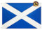 Schottland-Flagge, 90 x 150 cm, mit genähten Streifen, strapazierfähige Flagge von Schottland, 90 x 152 cm, Polyester-Material mit 2 Metallösen