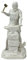 Hephaistos griechischer Olympischer Gott des Feuers Statue Skulptur Figur weiß 22 cm
