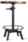 Diwhy Kneipen-Set, Industrie-Stil, höhenverstellbar, 85,1–100,1 cm, Esstisch, Durchmesser 60 cm, Holzplatte mit Griff, Bartisch