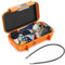 Brifit Tragbarer Tresor mit Zahelncode, Sicherheitsbox mit Abnehmbarem Drahtseil, Wasserdicht Anti-Diebstahl Mini Safe Tresor Sicherheitskassette für Hause, Hotel, Camping, Reisen, Strand (Orange)
