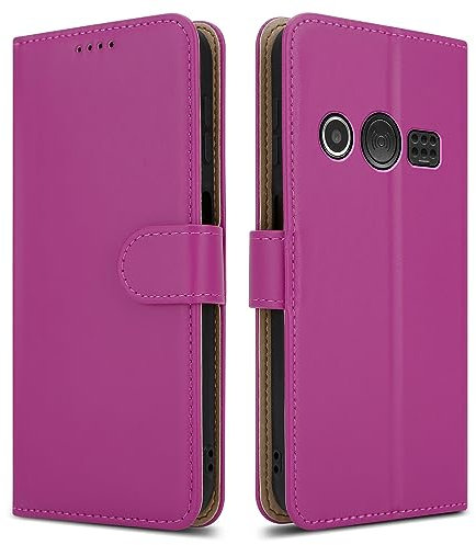 For Doro 1380 Leather Phone Case, Magnetic Closure Full Protection Book Folio Design, Wallet Case Cover [Card Slots] and [Kickstand] For Doro 1380 - Pink