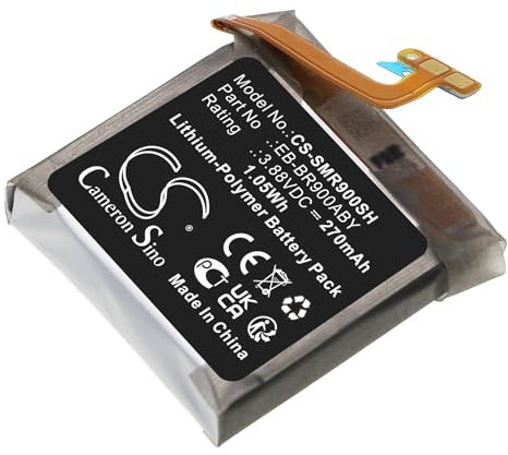 TECHTEK Battery 270mAh compatible with [Samsung] SM-R900, SM-R905, Watch 5 40mm replaces EB-BR900ABY, GH43-05112A