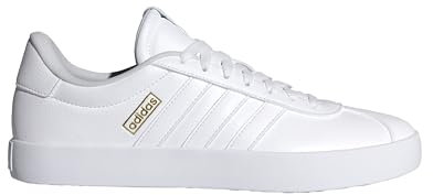 adidas Herren VL Court Shoes, Cloud White/Cloud White/Gold, 47 1/3 EU