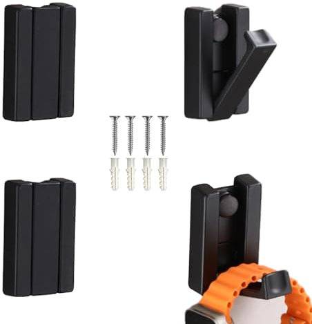 Zyuzles 4 ganci appendiabiti pieghevoli a scomparsa, ganci retrattili in metallo nero, ganci da parete in lega di alluminio, salvaspazio, montati per appendere cappotti, giacche, asciugamani (nero)