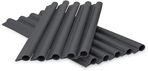 COVER IT – Sichtschutzstreifen – Befestigungsclips 40 Stück Graphit - Klemmschienen für Garten Sichtschutz - Klemmschiene für Bauzaun Sichtschutze