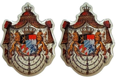 Pin Königreich Bayern, 2er Set, Anstecker, Anstecknadel, sehr detailgetreu